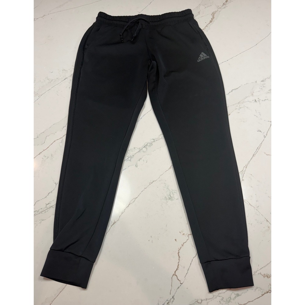 Adidas Aeroready Black Tapered Joggers Womens Size M Athletic Sweatpants